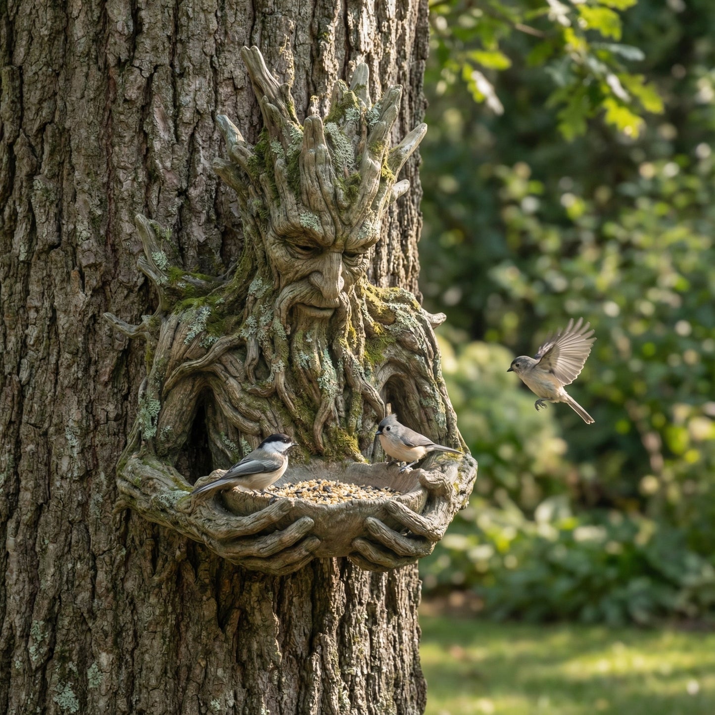 🌳 The Quiet Offering A Tree-Integrated Bird Feeding Sculpture