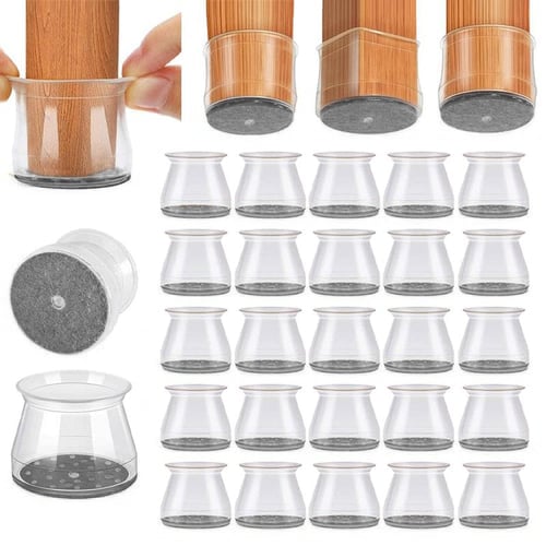 ✨ Universal rubber chair leg protectors - Fits all shapes of chair legs, scratch-resistant and durable - the ultimate solution to protect your floor