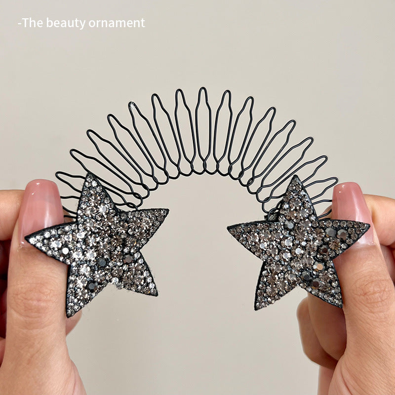 Flexible invisible grip comb for flyaway hai