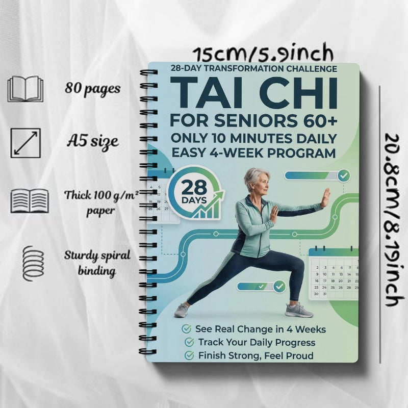 📘 50% OFF NOW! 🧘 Tai Chi Practice Book for Seniors & Beginners – 28-day program, 10-minute daily exercises & beginner-friendly moves – perfect for strength, balance and relaxation 🌿