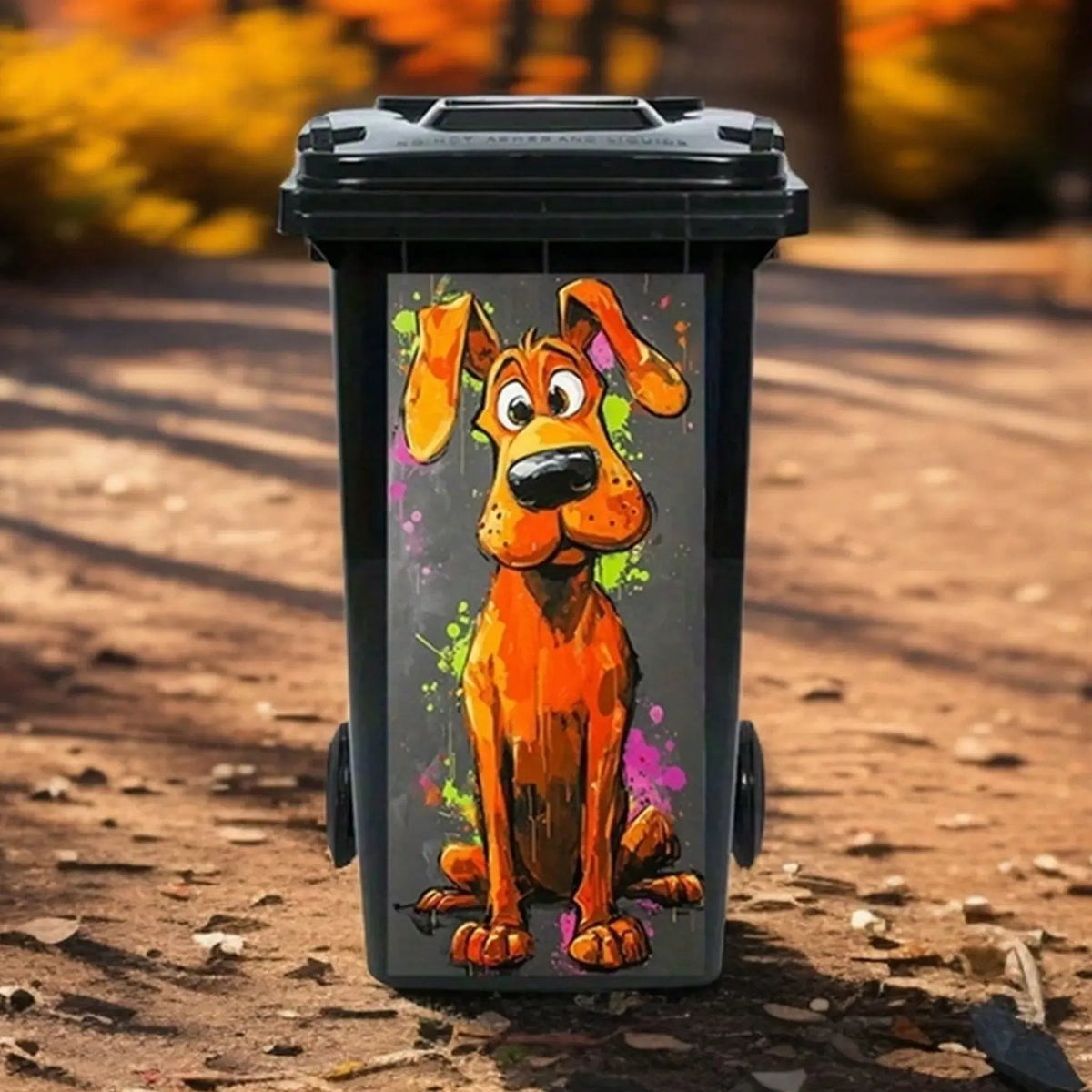🦒🐯Creative trash can sticker with colorful cartoon✨