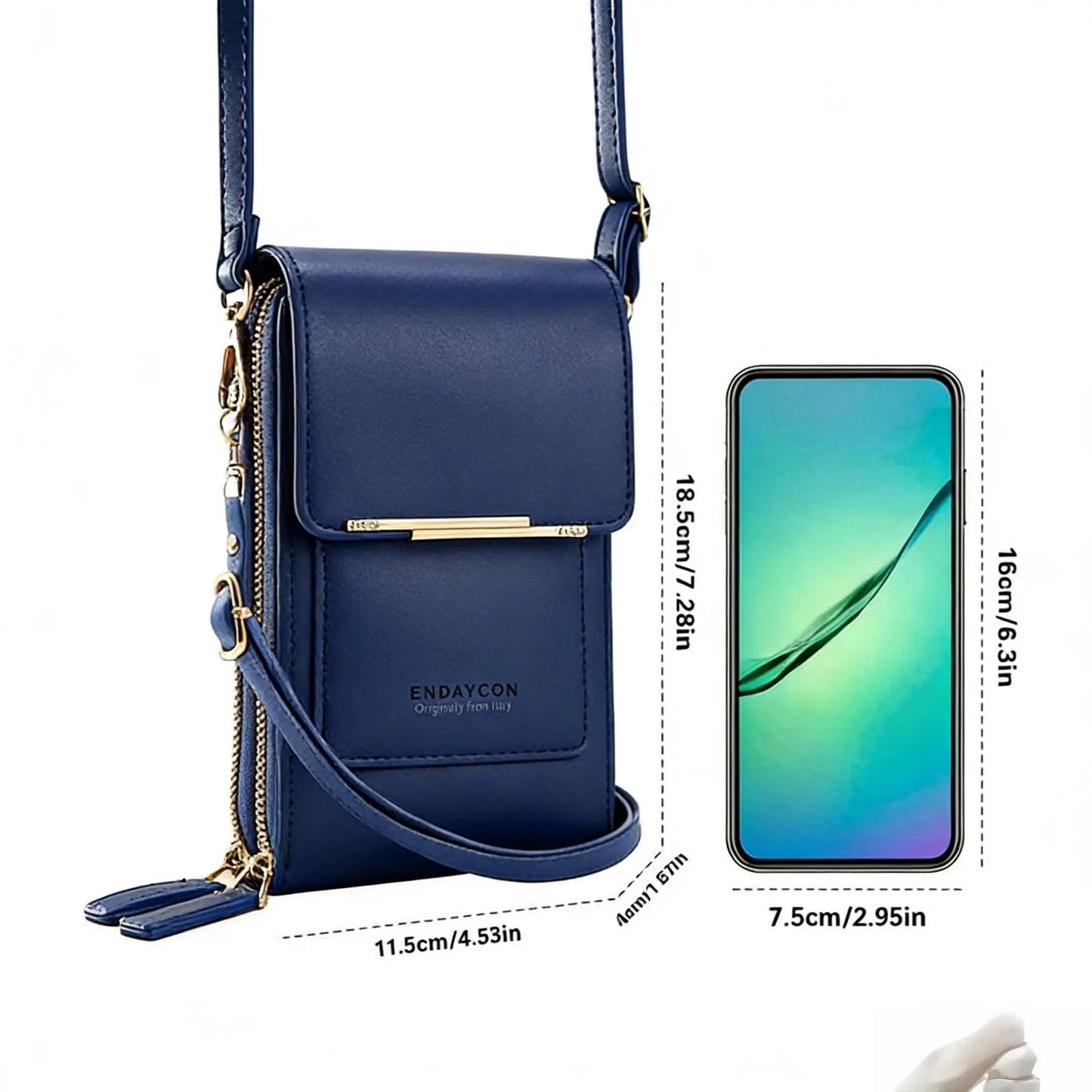 👜📱 Schlichtes und elegantes Touchscreen-Handyporto für Damen, um die Schulter zu tragen
