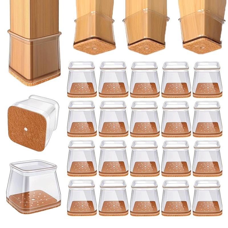 ✨ Universal rubber chair leg protectors - Fits all shapes of chair legs, scratch-resistant and durable - the ultimate solution to protect your floor