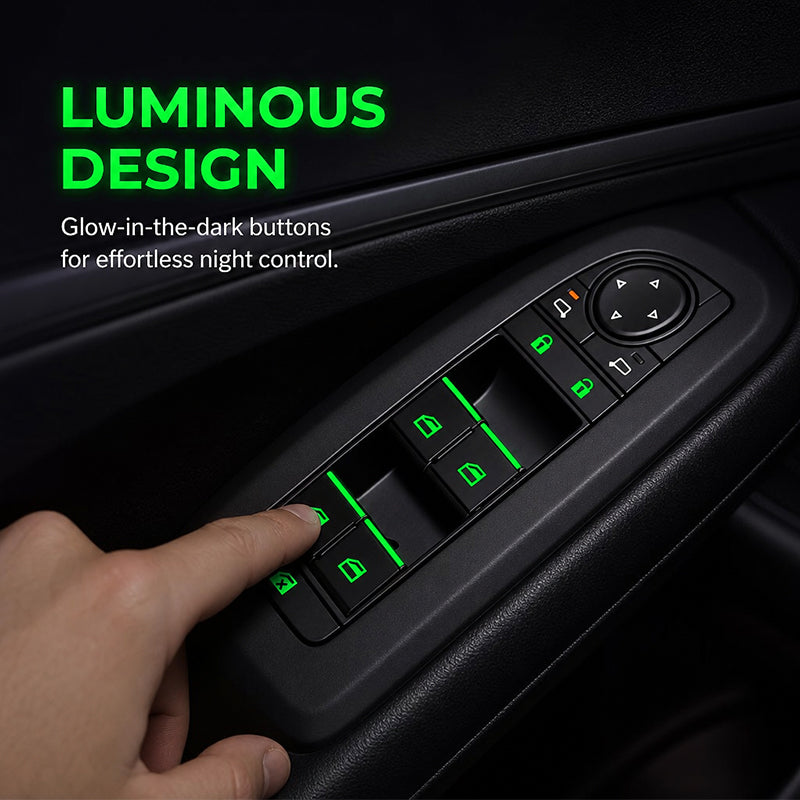💡Luminous stickers for window switch in the car - Colorful warning signs that glow in the dar