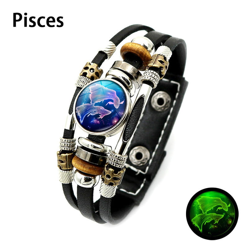 🌌 Zodiac sign bracelet that glows in the dar