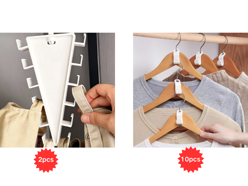 ⏳LIMITED-TIME OFFER! 🏠 Buy 1, Get 1 Free – Triangular Closet Organizer for Clothes, Accessories & More 💖