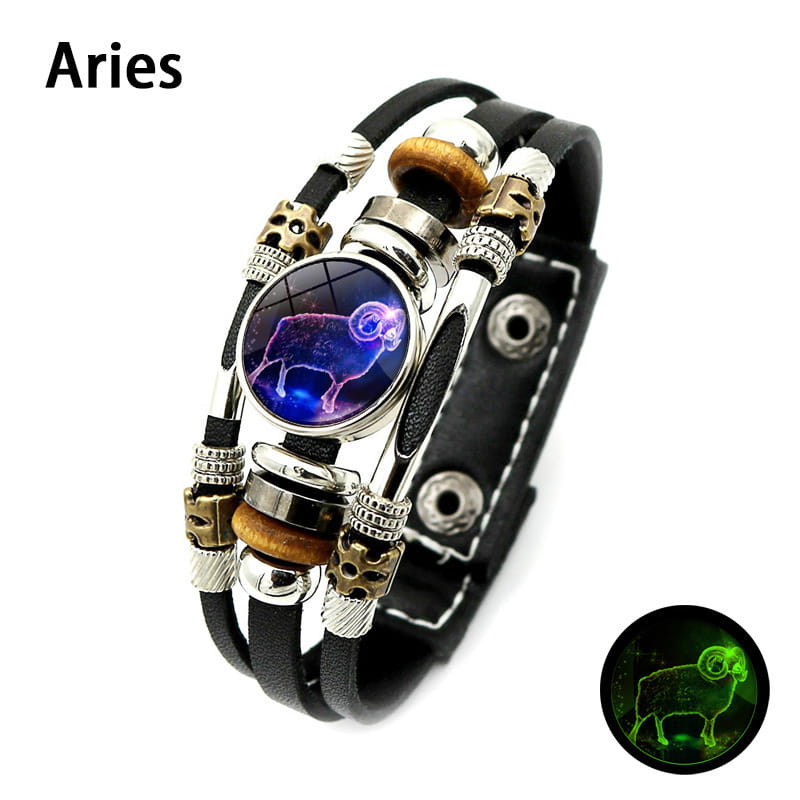 🌌 Zodiac sign bracelet that glows in the dar