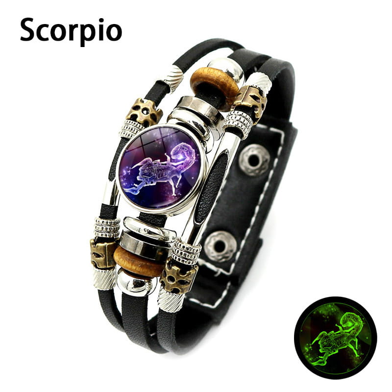 🌌 Zodiac sign bracelet that glows in the dar