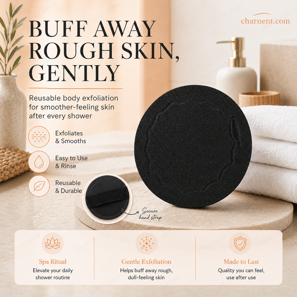 🚿🧽 Soft rubber bath brush – gentle and effective, removes dead skin cells and cleanses all skin types