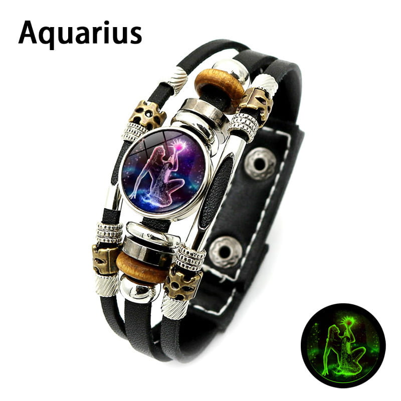 🌌 Zodiac sign bracelet that glows in the dar