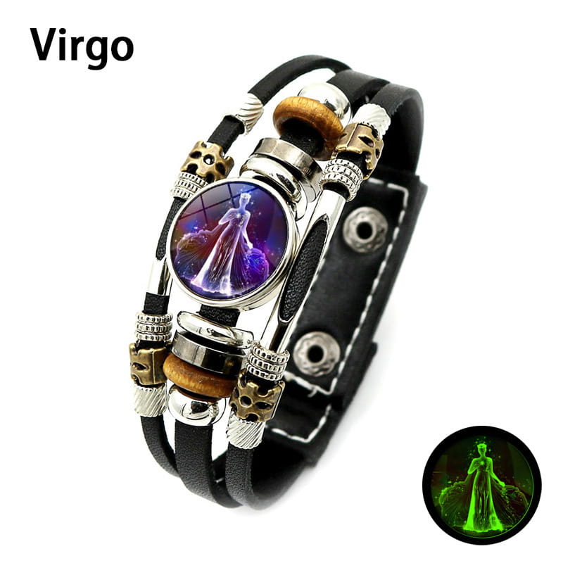 🌌 Zodiac sign bracelet that glows in the dar