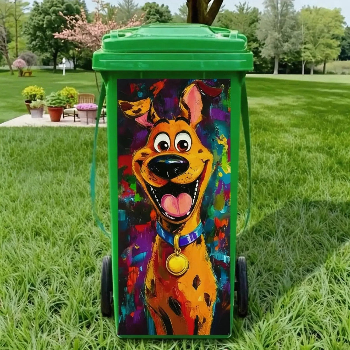 🦒🐯Creative trash can sticker with colorful cartoon✨