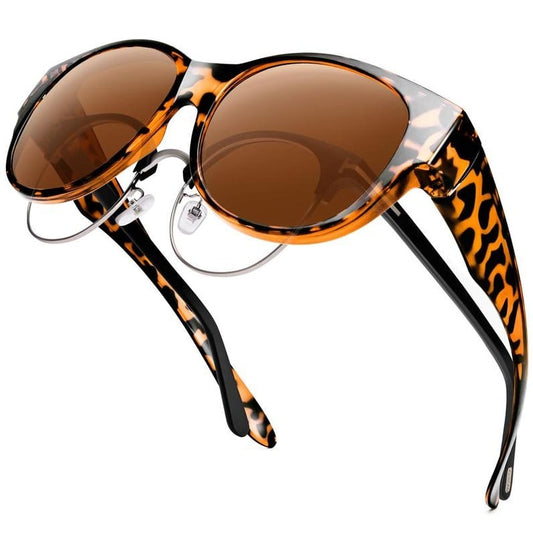 🕶 Neue Cat-Eye-Sonnenbrille in extra großer Größe mit polarisierten Gläsern und UV400-Schut