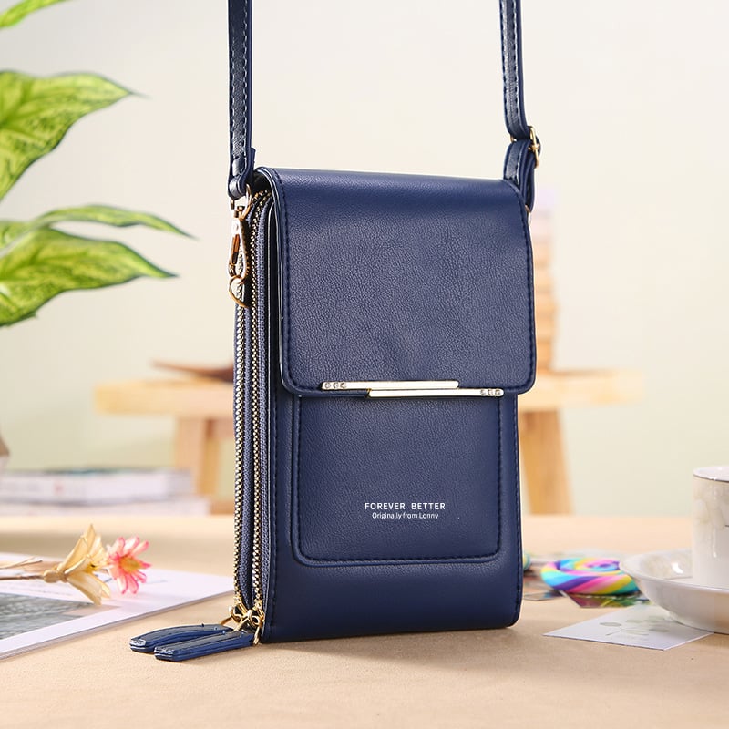 👜📱 Schlichtes und elegantes Touchscreen-Handyporto für Damen, um die Schulter zu tragen