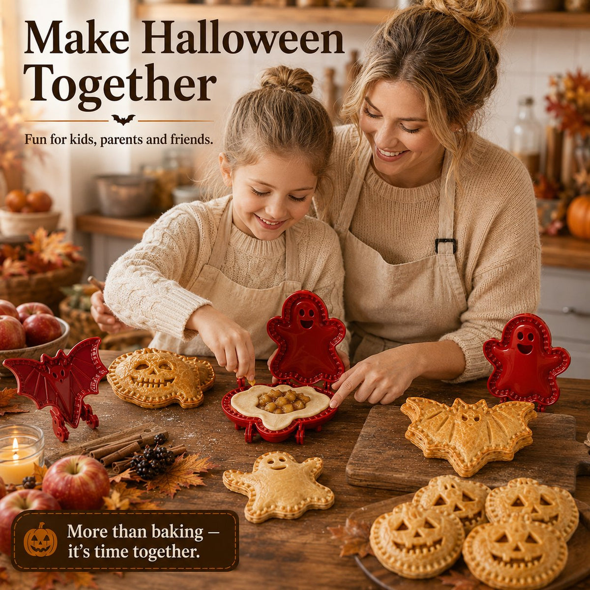 🎃 8-piece set of molds for small Halloween pies
