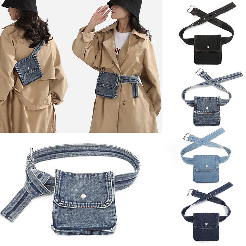 2026 New Arrival: Fashion Denim Chest Bag / Vintage Waist Bag