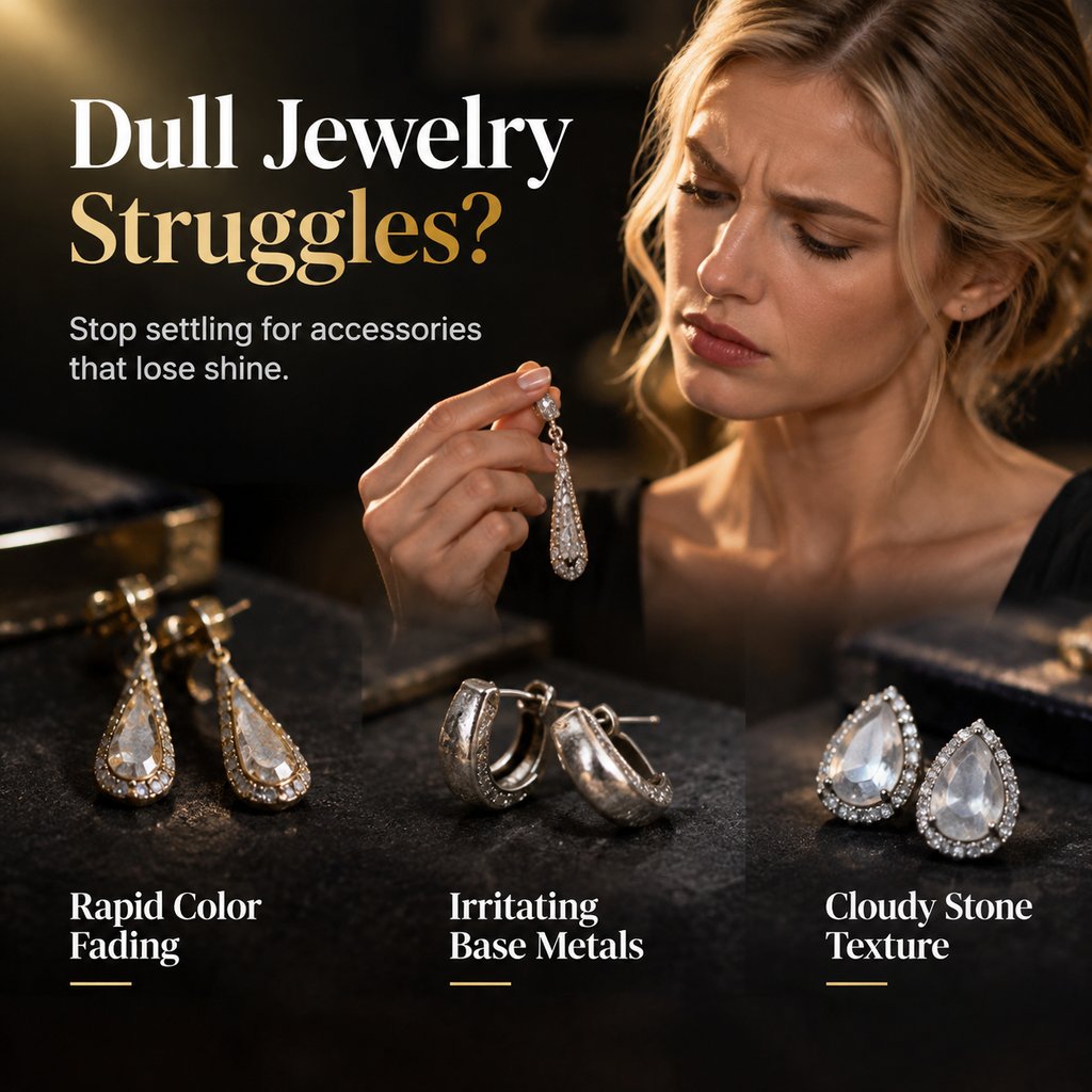 💎Elegant women's earrings with cubic zirconia – double-sided, teardrop-shaped, with tassels