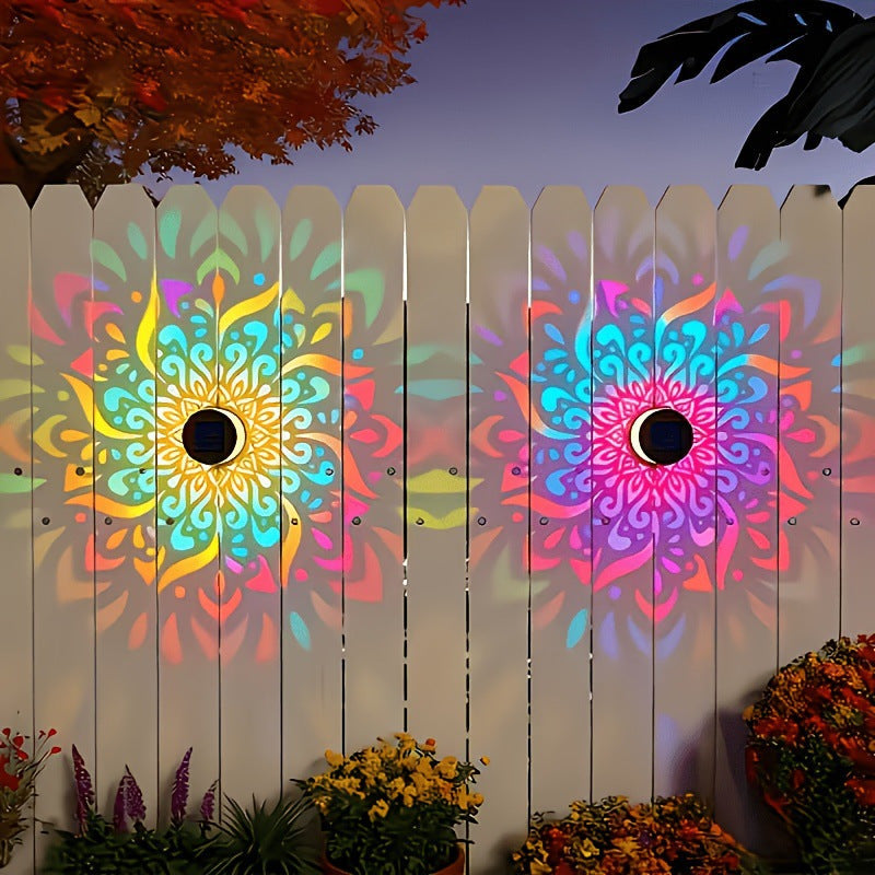 Solar-Powered Mandala/Sunflower Projector Light
