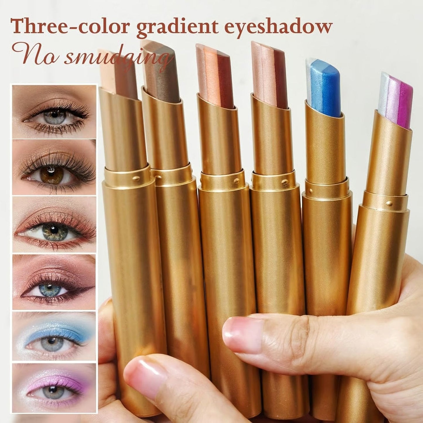 ✨Creme-Lidschattenstift mit 3 Farbtönen | Geschmeidig und leicht zu verblende