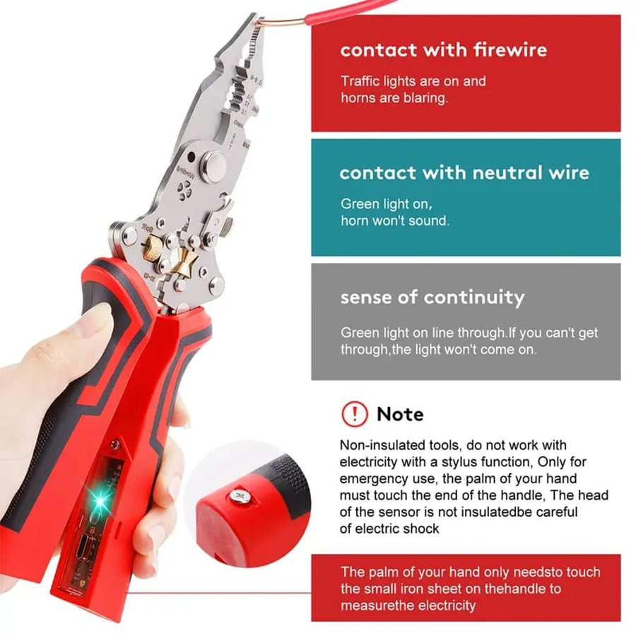 🔥Last Day 49% OFF🔥 16-in-1 Wire Stripper & Twister Pliers with Voltage Tester