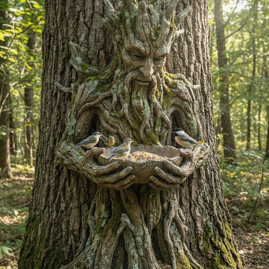 🌳 The Quiet Offering A Tree-Integrated Bird Feeding Sculpture