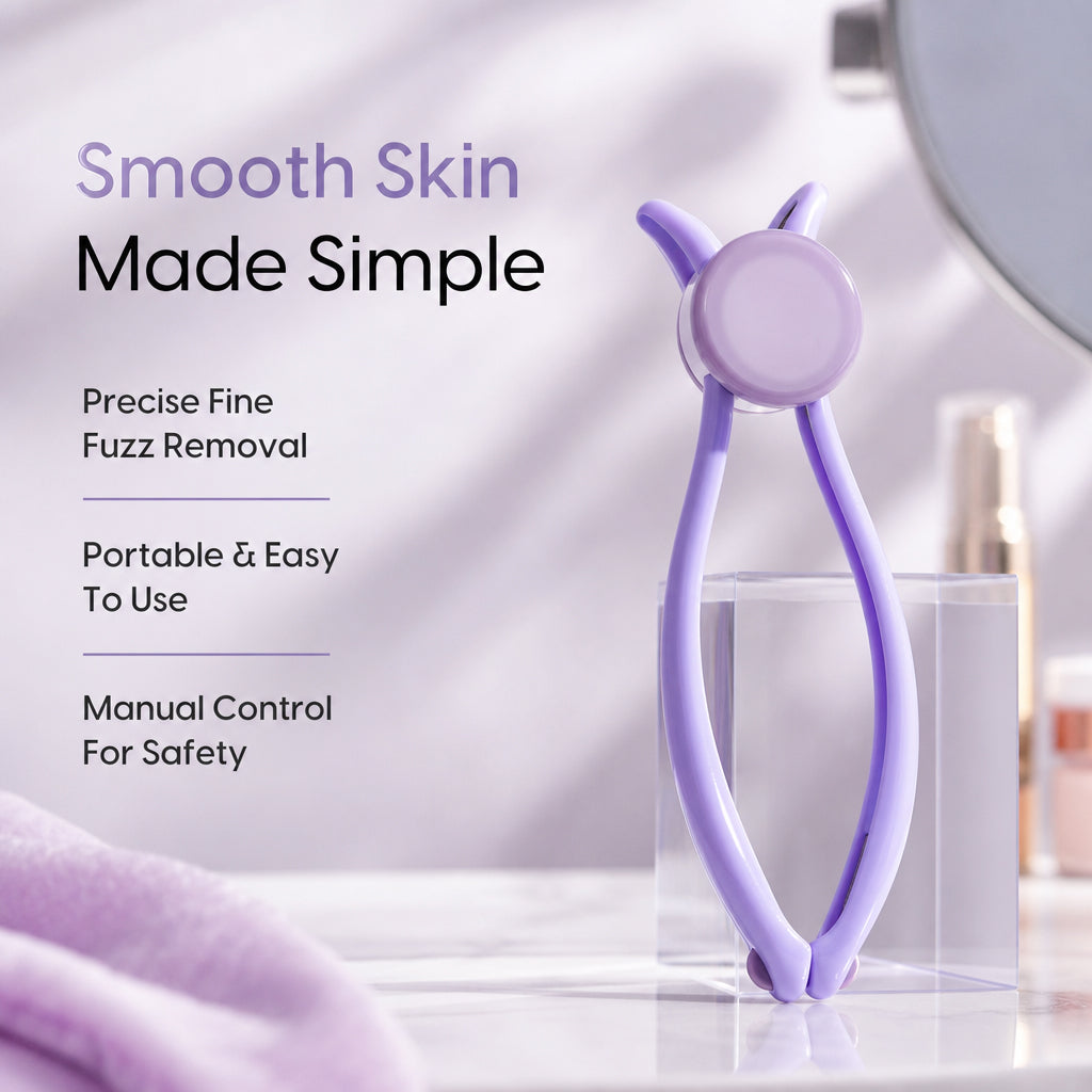 Hair removal device with cotton threads for fac