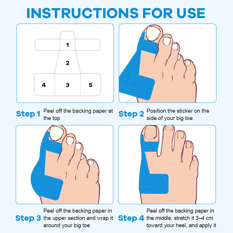 Vorgeschnittenes Kinesiologie-Tape für Hallux valgu