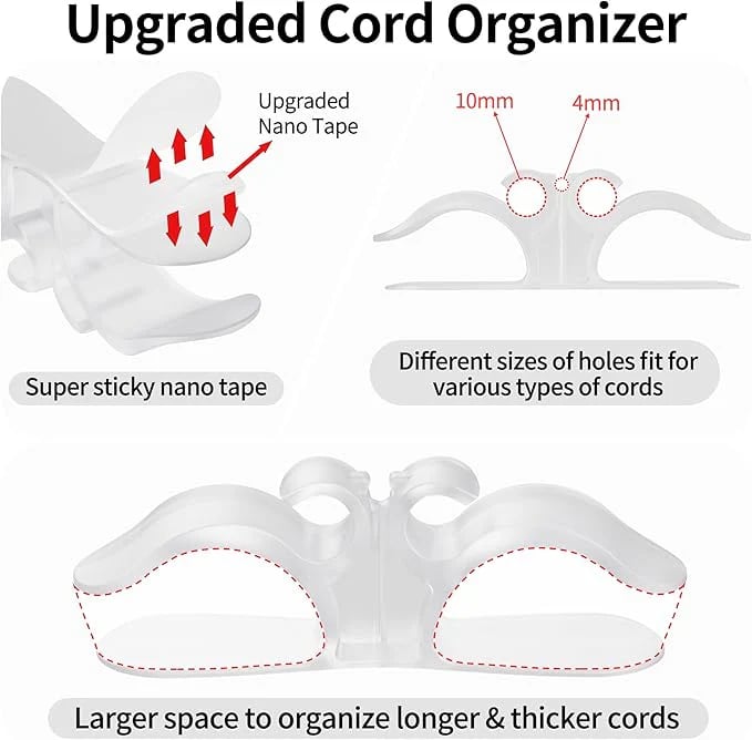 6-teiliger, verbesserter Kabel-Organizer für Gerät