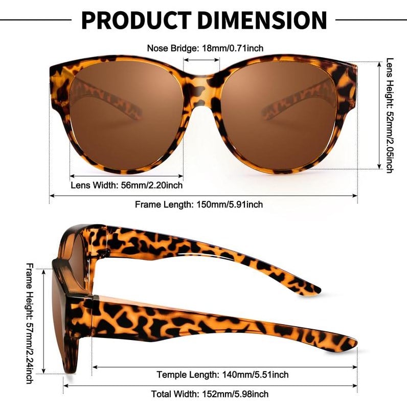🕶 Neue Cat-Eye-Sonnenbrille in extra großer Größe mit polarisierten Gläsern und UV400-Schut