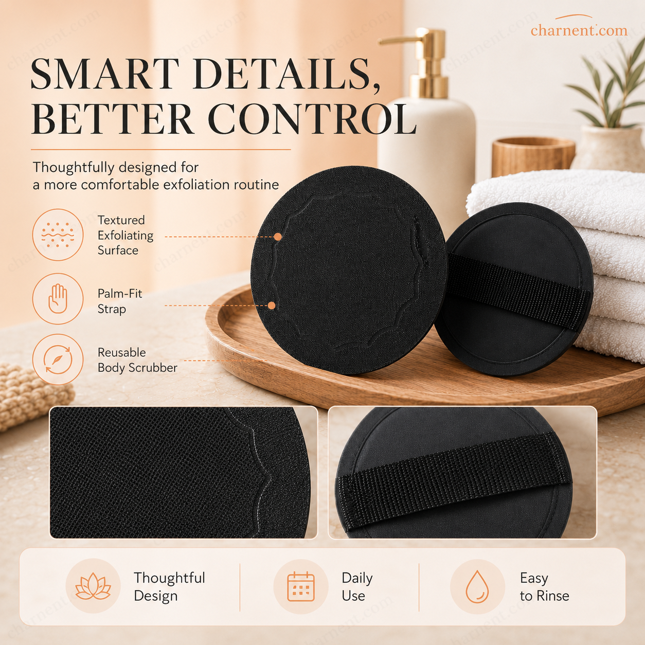 🚿🧽 Soft rubber bath brush – gentle and effective, removes dead skin cells and cleanses all skin types