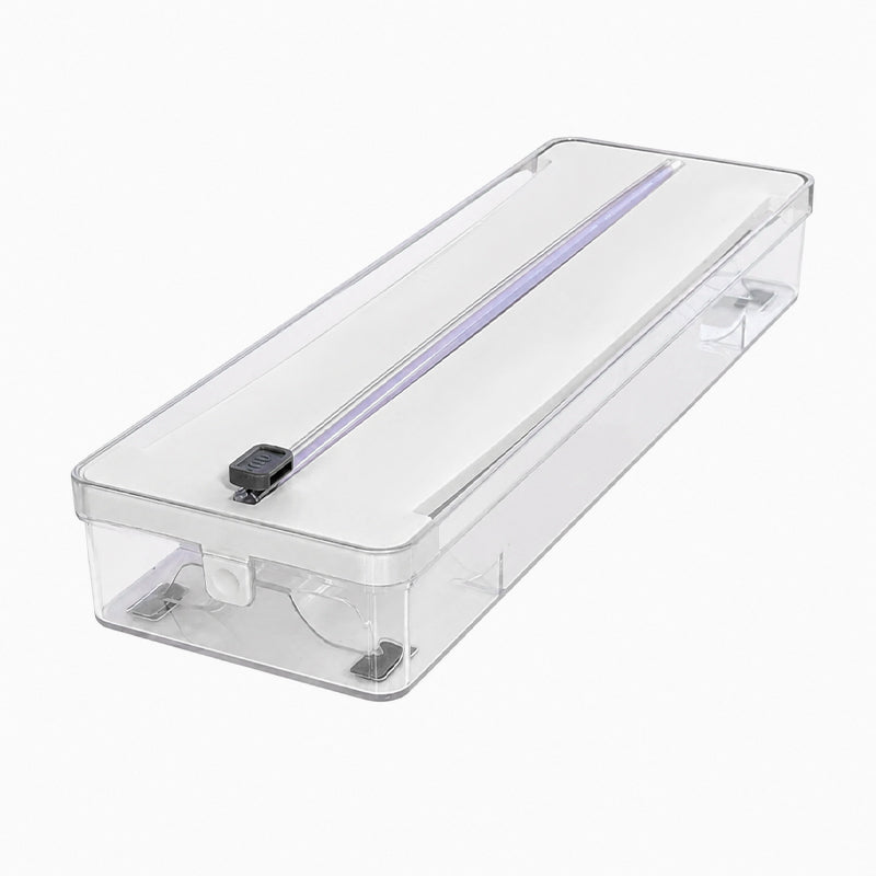Storage box for aluminum foil, paper and plastic foil in the kitchen