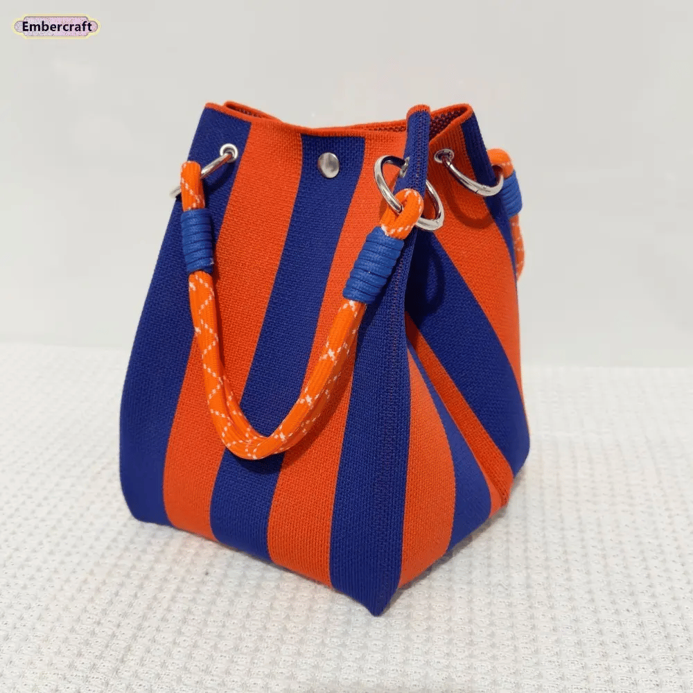 Boho-Tasche im Bucket-Stil für Damen, handgefertigte Häkeltasche, leichte Sommer-Strandtasche für Reisen, Alltag und Urlau