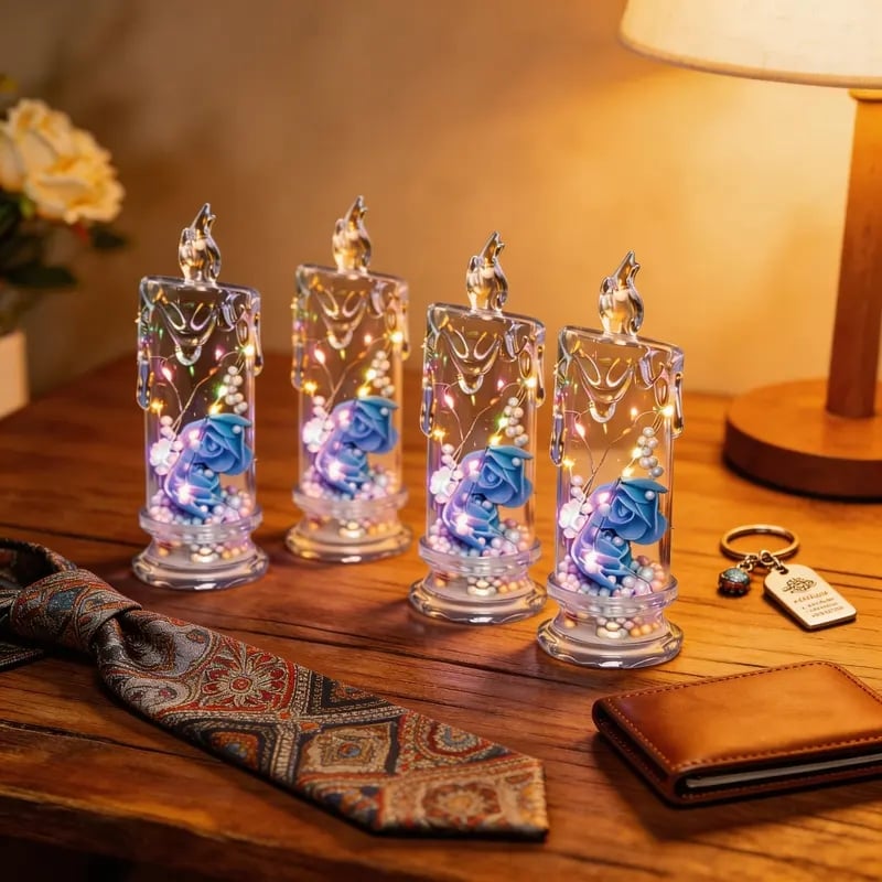 💖 Zeitlich begrenztes Angebot zum Muttertag 🌹 Rosenförmige Kerzenlampe