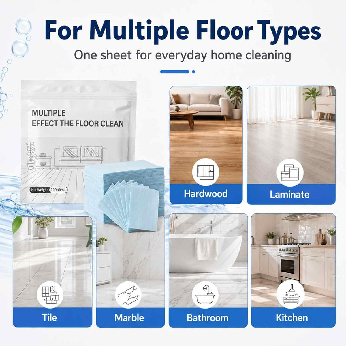 🧹 Cleaning cloths for thorough cleaning of various surfaces (100 pcs.) ✨ Effective stain removal in the kitchen, bathroom and much more