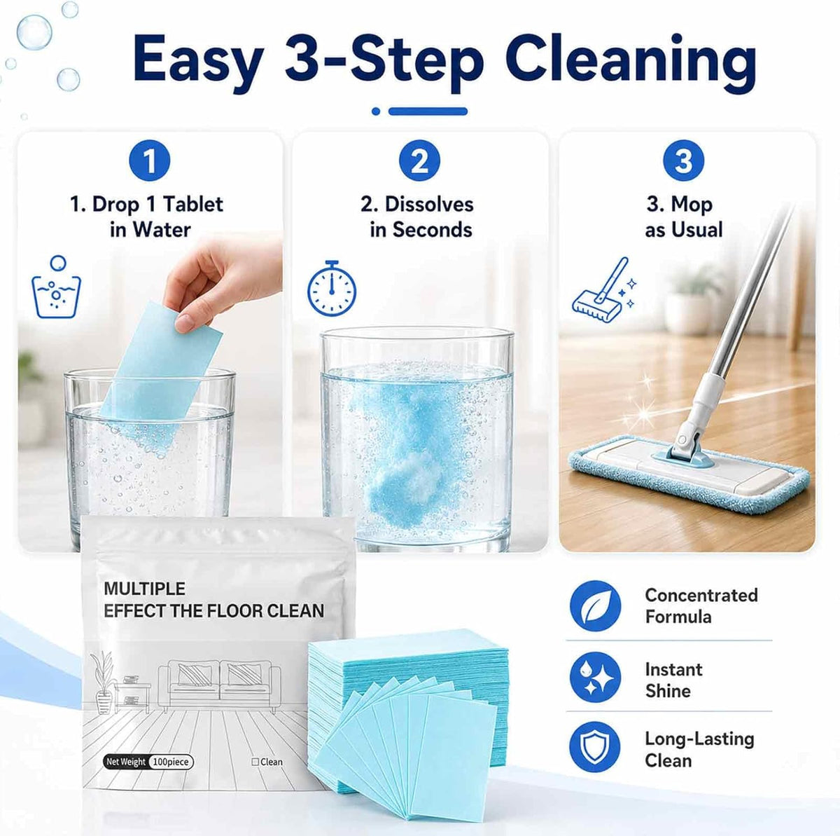 🧹 Cleaning cloths for thorough cleaning of various surfaces (100 pcs.) ✨ Effective stain removal in the kitchen, bathroom and much more