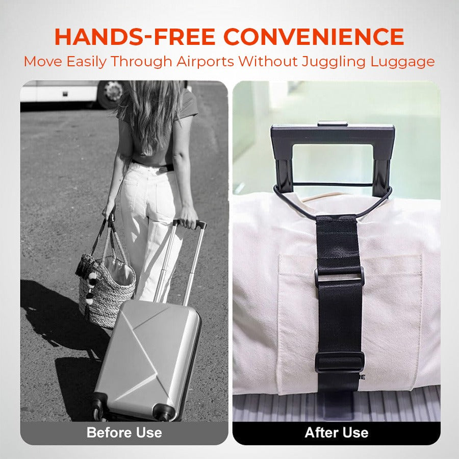 🔥Last day – 50% off🔥 Adjustable suitcase strap with bungee cord for suitcase handle