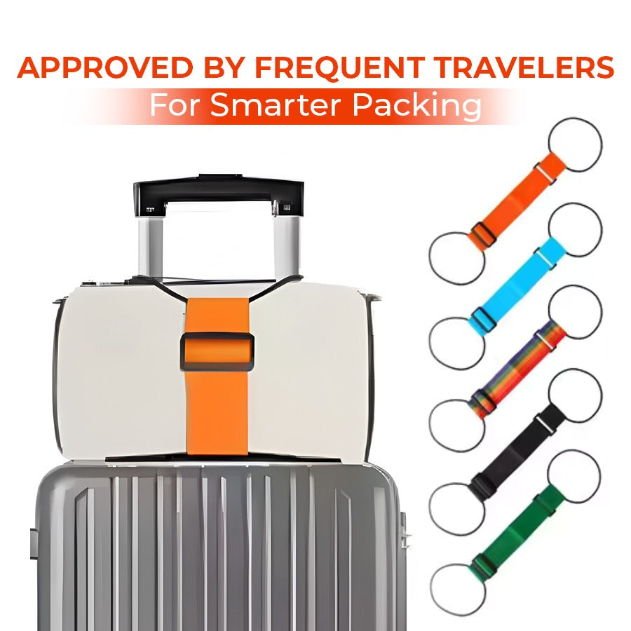 🔥Last day – 50% off🔥 Adjustable suitcase strap with bungee cord for suitcase handle