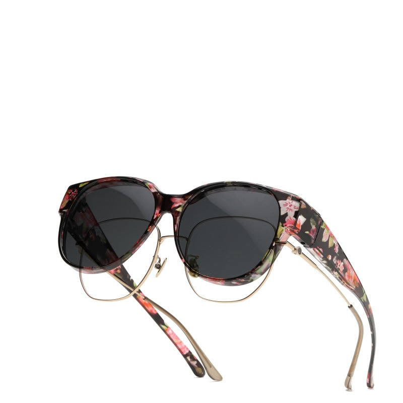 🕶 Neue Cat-Eye-Sonnenbrille in extra großer Größe mit polarisierten Gläsern und UV400-Schut