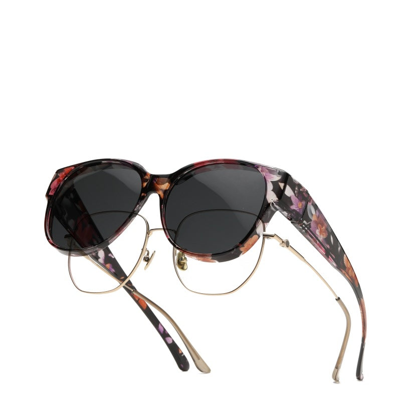 🕶 Neue Cat-Eye-Sonnenbrille in extra großer Größe mit polarisierten Gläsern und UV400-Schut