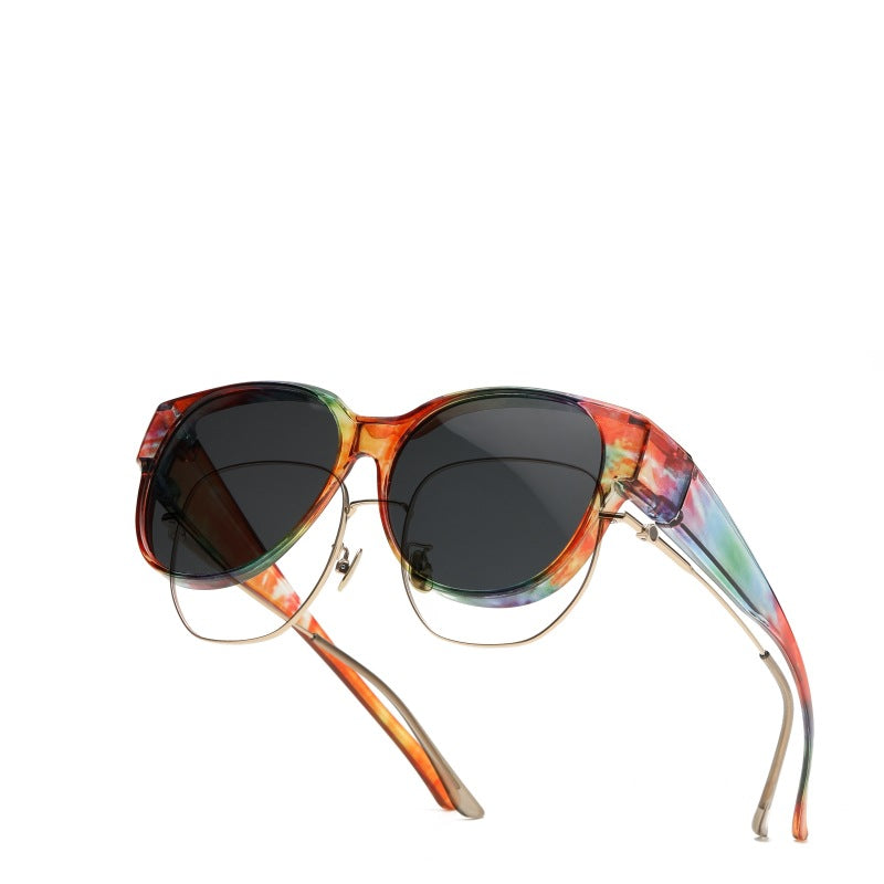 🕶 Neue Cat-Eye-Sonnenbrille in extra großer Größe mit polarisierten Gläsern und UV400-Schut