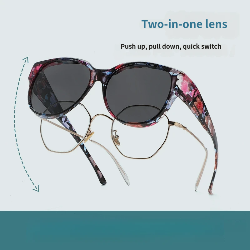 🕶 Neue Cat-Eye-Sonnenbrille in extra großer Größe mit polarisierten Gläsern und UV400-Schut