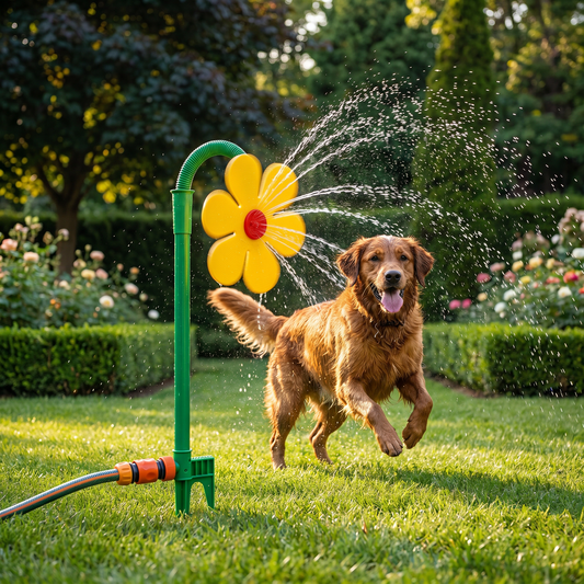 Spinning Sunflower Sprinkler for Dogs