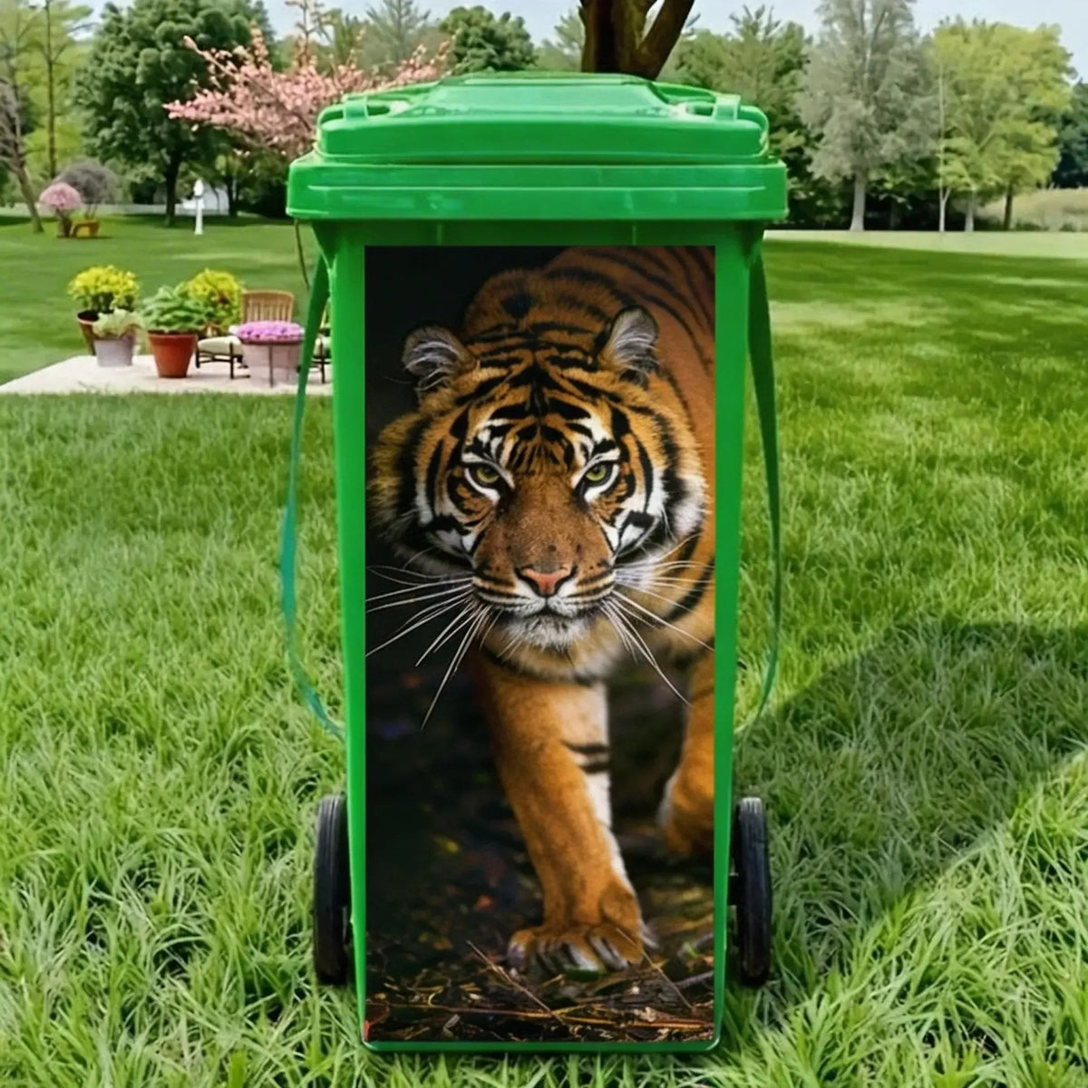 🦒🐯Creative trash can sticker with colorful cartoon✨