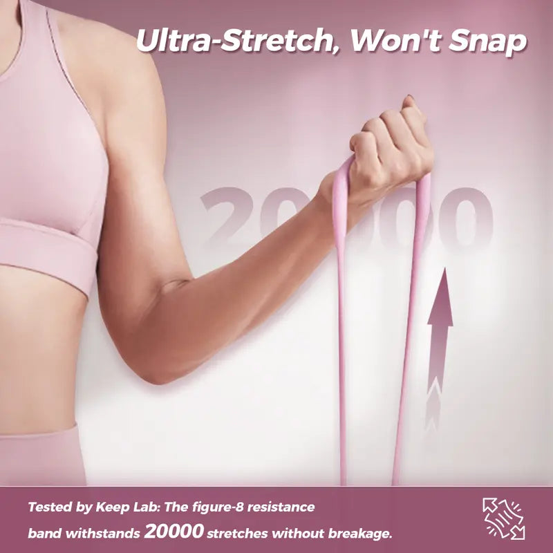 🔥✨ Train your body wherever you want – with our 8-shaped resistance bands! Perfect for arms, chest, back and core – easy to use at home, on the go or outdoors.