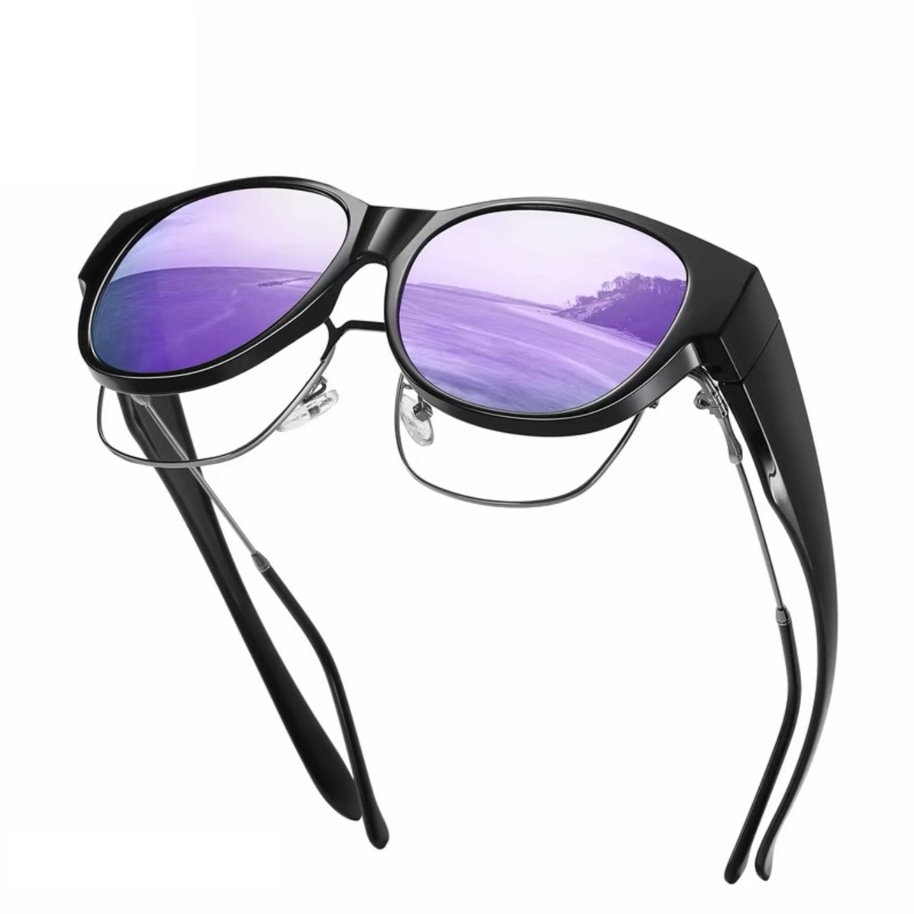 🕶 Neue Cat-Eye-Sonnenbrille in extra großer Größe mit polarisierten Gläsern und UV400-Schut