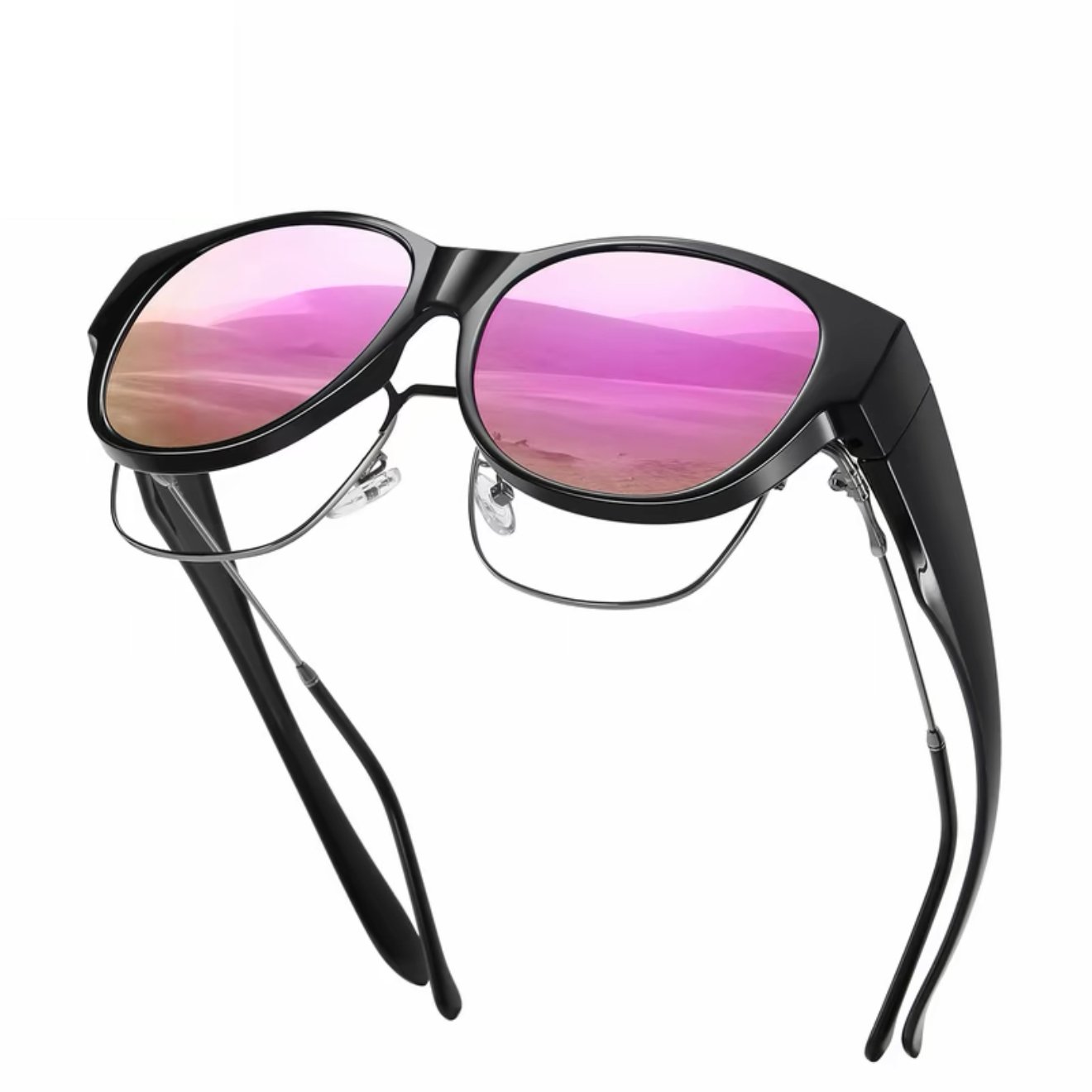 🕶 Neue Cat-Eye-Sonnenbrille in extra großer Größe mit polarisierten Gläsern und UV400-Schut