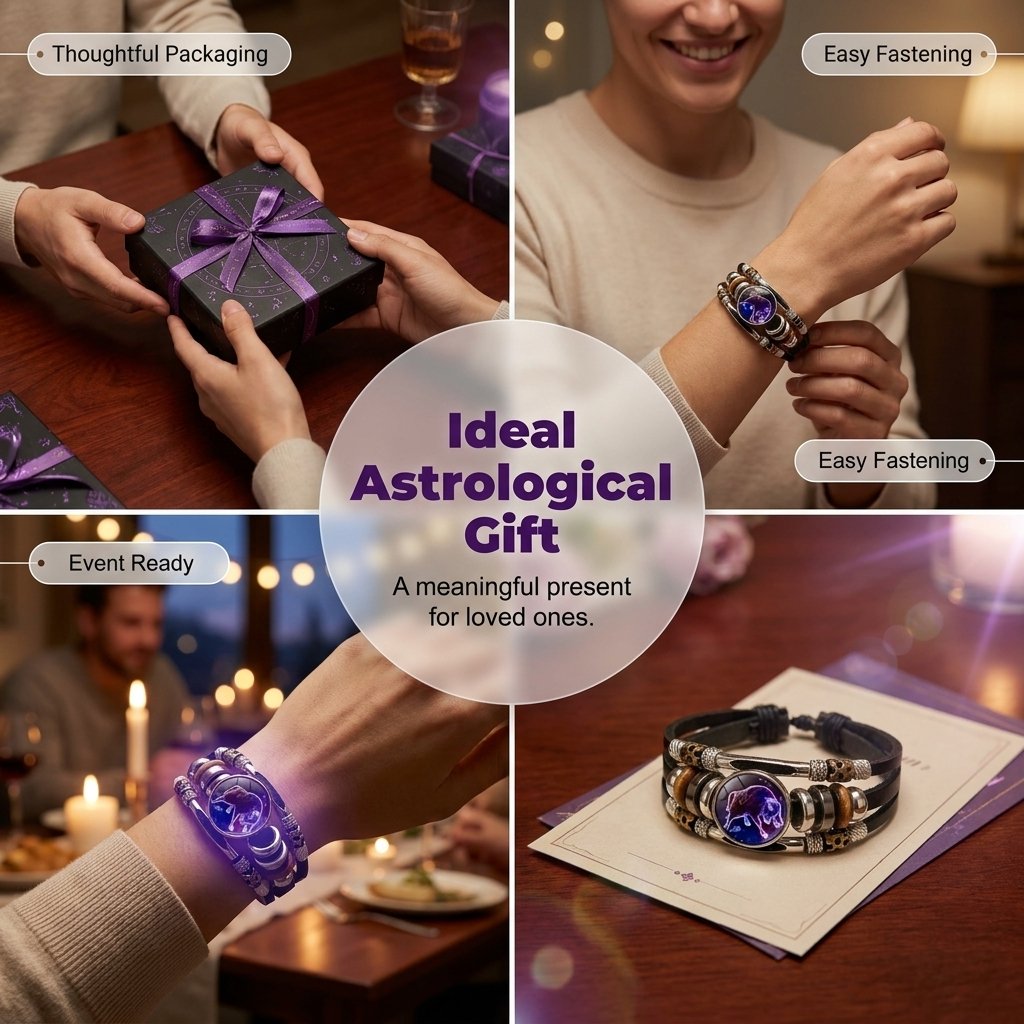 🌌 Zodiac sign bracelet that glows in the dar