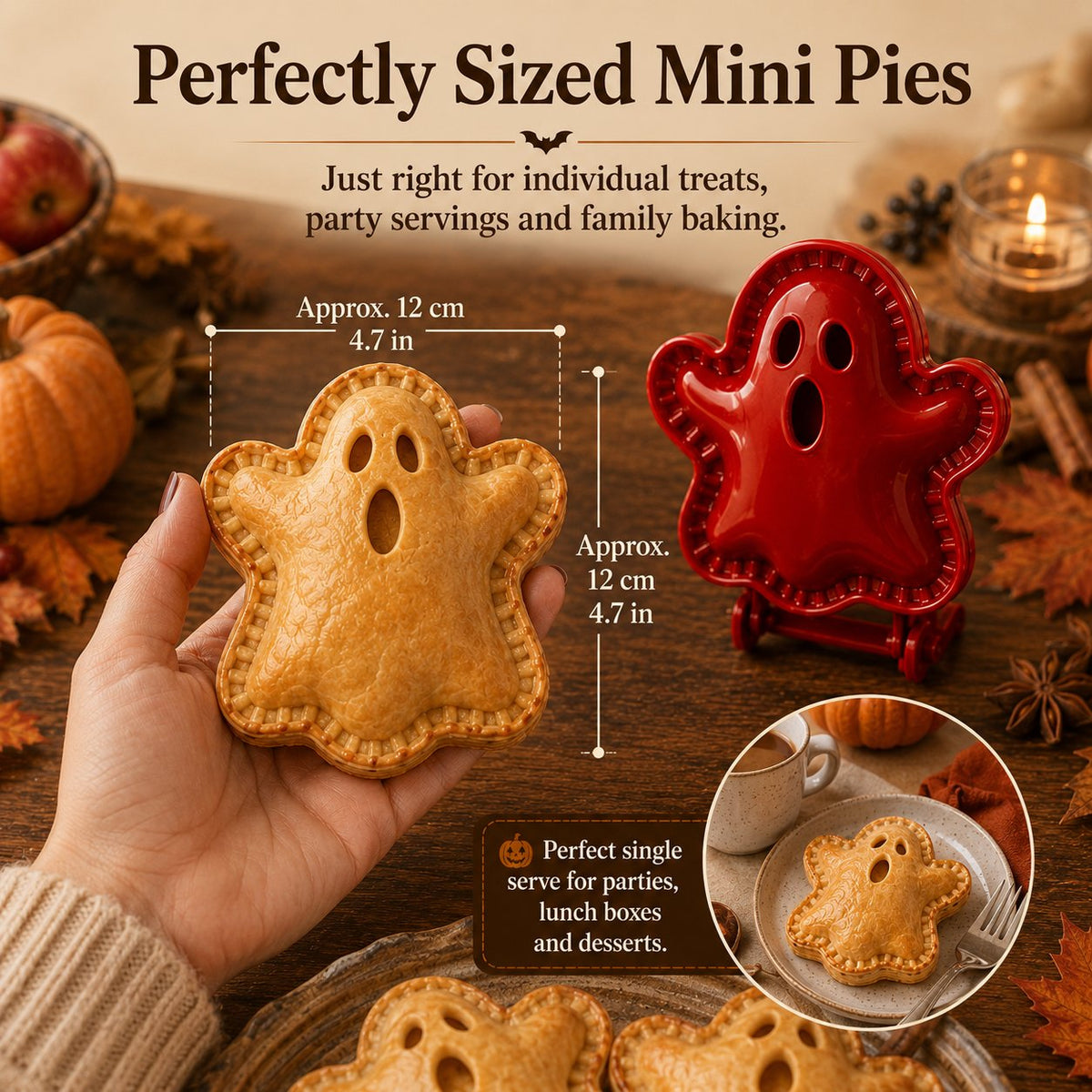 🎃 8-piece set of molds for small Halloween pies