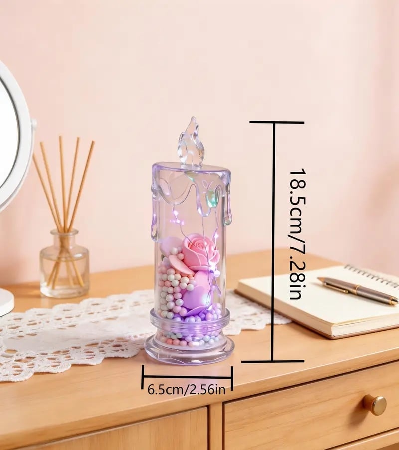 💖 Zeitlich begrenztes Angebot zum Muttertag 🌹 Rosenförmige Kerzenlampe