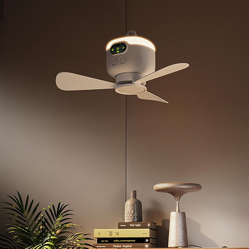 🍃 Wiederaufladbarer Deckenventilator mit LED-Beleuchtung